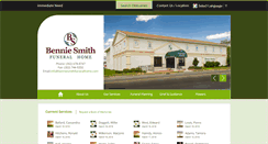 Desktop Screenshot of benniesmithfuneralhome.com